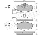 METELLI Комплект тормозных колодок, дисковый тормоз 22-0146-1