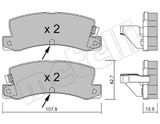 METELLI Комплект тормозных колодок, дисковый тормоз 22-0161-2