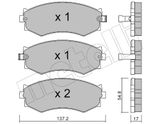METELLI Комплект тормозных колодок, дисковый тормоз 22-0190-1