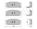 METELLI Комплект тормозных колодок, дисковый тормоз 22-0204-0