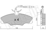 METELLI Комплект тормозных колодок, дисковый тормоз 22-0213-0