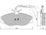 METELLI Комплект тормозных колодок, дисковый тормоз 22-0214-0