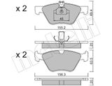 METELLI Комплект тормозных колодок, дисковый тормоз 22-0252-0
