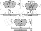 METELLI Комплект тормозных колодок, дисковый тормоз 22-0252-1