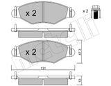 METELLI Комплект тормозных колодок, дисковый тормоз 22-0254-0
