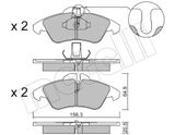 METELLI Комплект тормозных колодок, дисковый тормоз 22-0256-0