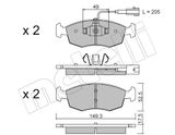 METELLI Bromsbeläggssats, skivbroms 22-0274-4