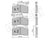 METELLI Комплект тормозных колодок, дисковый тормоз 22-0288-0