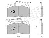 METELLI Комплект тормозных колодок, дисковый тормоз 22-0288-2