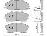METELLI Комплект тормозных колодок, дисковый тормоз 22-0298-0