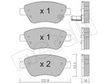 METELLI Комплект тормозных колодок, дисковый тормоз 22-0321-2