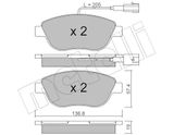 METELLI Комплект тормозных колодок, дисковый тормоз 22-0322-3