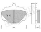 METELLI Комплект тормозных колодок, дисковый тормоз 22-0353-0