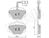 METELLI Комплект тормозных колодок, дисковый тормоз 22-0353-1