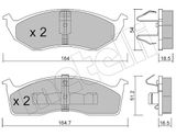 METELLI Комплект тормозных колодок, дисковый тормоз 22-0356-0