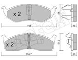 METELLI Комплект тормозных колодок, дисковый тормоз 22-0356-1
