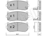 METELLI Комплект тормозных колодок, дисковый тормоз 22-0372-0