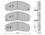 METELLI Комплект тормозных колодок, дисковый тормоз 22-0374-0