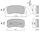 METELLI Комплект тормозных колодок, дисковый тормоз 22-0400-0