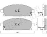 METELLI Комплект тормозных колодок, дисковый тормоз 22-0406-1