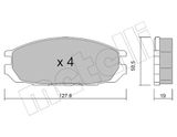 METELLI Комплект тормозных колодок, дисковый тормоз 22-0409-0
