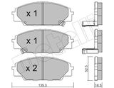 METELLI Комплект тормозных колодок, дисковый тормоз 22-0435-0