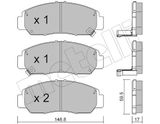 METELLI Комплект тормозных колодок, дисковый тормоз 22-0462-0