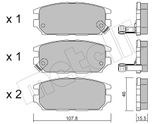 METELLI Комплект тормозных колодок, дисковый тормоз 22-0483-0