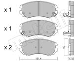 METELLI Комплект тормозных колодок, дисковый тормоз 22-0503-0
