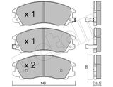 METELLI Комплект тормозных колодок, дисковый тормоз 22-0506-0