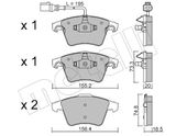 METELLI Комплект тормозных колодок, дисковый тормоз 22-0552-0