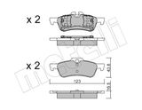 METELLI Комплект тормозных колодок, дисковый тормоз 22-0556-0