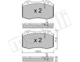 METELLI Комплект тормозных колодок, дисковый тормоз 22-0563-5