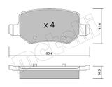 METELLI Комплект тормозных колодок, дисковый тормоз 22-0565-0