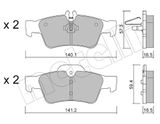 METELLI Комплект тормозных колодок, дисковый тормоз 22-0568-0