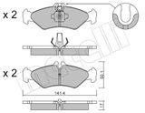 METELLI Комплект тормозных колодок, дисковый тормоз 22-0571-0