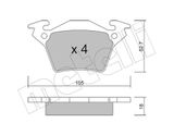 METELLI Комплект тормозных колодок, дисковый тормоз 22-0574-0
