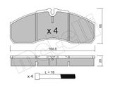 METELLI Комплект тормозных колодок, дисковый тормоз 22-0578-5