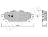METELLI Комплект тормозных колодок, дисковый тормоз 22-0613-0
