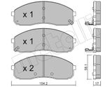 METELLI Комплект тормозных колодок, дисковый тормоз 22-0631-0