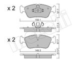 METELLI Комплект тормозных колодок, дисковый тормоз 22-0640-0