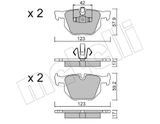 METELLI Комплект тормозных колодок, дисковый тормоз 22-0643-0