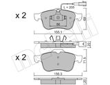 METELLI Комплект тормозных колодок, дисковый тормоз 22-0703-0