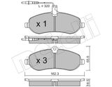 METELLI Комплект тормозных колодок, дисковый тормоз 22-0707-0
