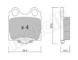 METELLI Комплект тормозных колодок, дисковый тормоз 22-0758-0