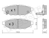METELLI Комплект тормозных колодок, дисковый тормоз 22-0764-0