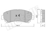 METELLI Комплект тормозных колодок, дисковый тормоз 22-0792-0