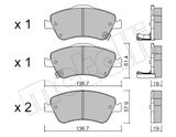 METELLI Комплект тормозных колодок, дисковый тормоз 22-0794-0