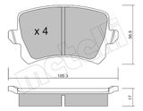 METELLI Piduriklotside komplekt, ketaspidur 22-0806-0