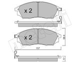 METELLI Комплект тормозных колодок, дисковый тормоз 22-0819-0
